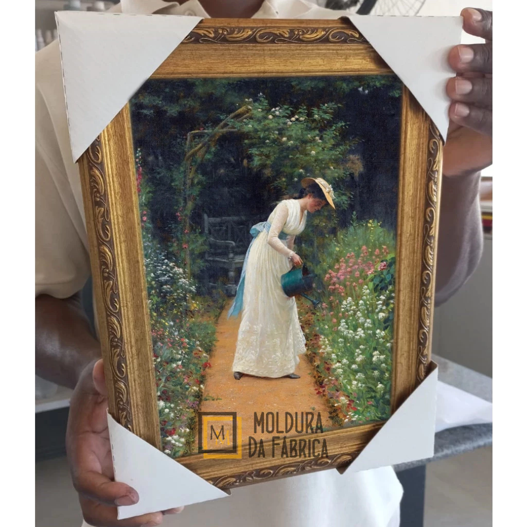 Arte clássica na decoração: Quadro My lady garden.