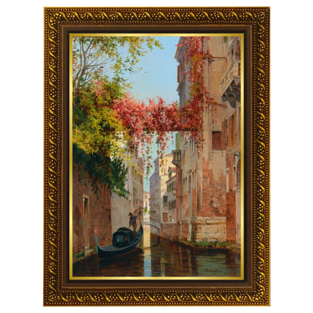 Arte clássica na decoração: quadro com pintura de Veneza. 